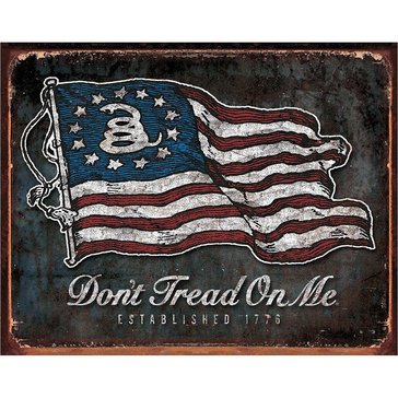 Don't Tread On Me Vintage Flag Tin Sign