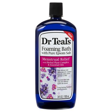 Dr. Teal's Menstual Relief with Herbal Plant Complex Essential Oils Foaming Bath
