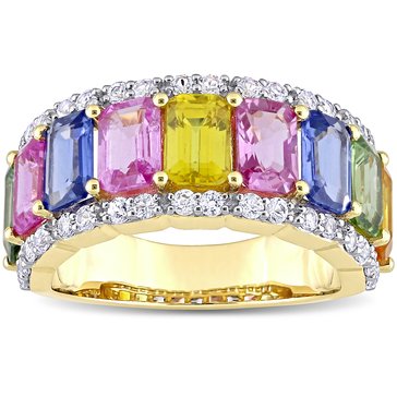 Sofia B. 6 4/5 cttw Multi-Color Sapphire Eternity Band