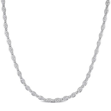 Sofia B. 1/2 cttw Diamond Tennis Sterling Silver Necklace