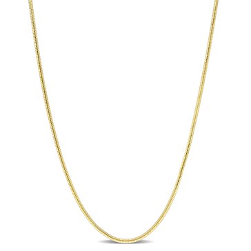 Sofia B. Yellow Plated Sterling Silver Snake Chain Necklace