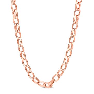 Sofia B. 18K Rose Gold Plated Sterling Silver Rolo Chain Necklace 