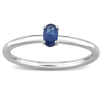 Sofia B. 1/3 ct Blue Sapphire Oval Stackable Ring