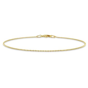 Sofia B. Yellow Plated Sterling Silver Ball Chain Anklet