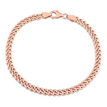 Sofia B. Rose Plated Sterling Silver Curb Link Bracelet