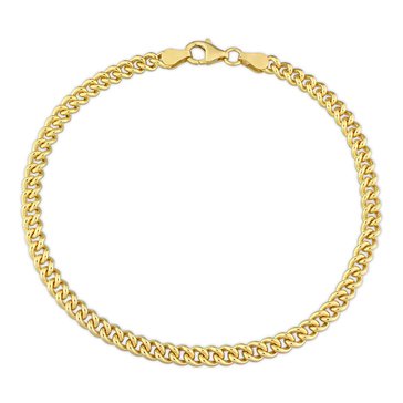 Sofia B. Yellow Plated Sterling Silver Curb Link Bracelet