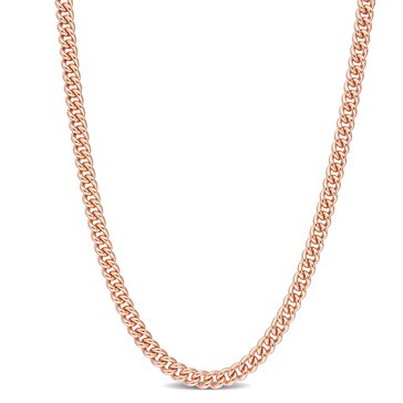 Sofia B. 18K Rose Gold Plated Sterling Silver Curb Link Chain Necklace 