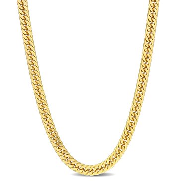 Sofia B. 18K Yellow Gold Plated Sterling Silver Fancy Curb Link Chain Necklace 