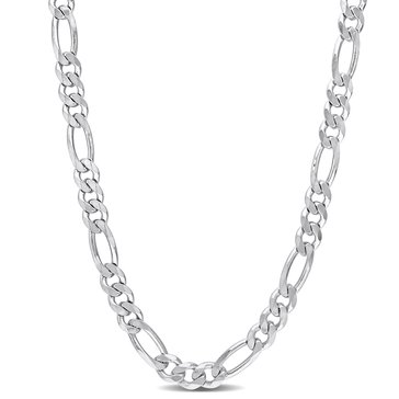 Sofia B. Sterling Silver Figaro Chain Necklace 