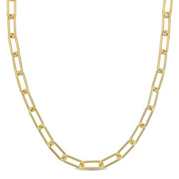 Sofia B. 18K Yellow Gold Plated Sterling Silver Polished Paperclip Chain Necklace