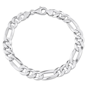 Sofia B. Sterling Silver Flat Figaro Chain Bracelet