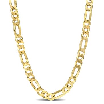 Sofia B. 18K Yellow Gold Plated Sterling Silver Flat Figaro Chain Necklace