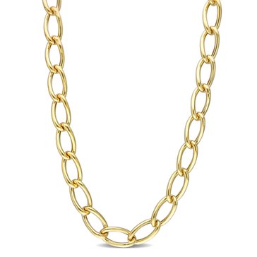 Sofia B. 18K Yellow Gold Plated Sterling Silver Hollow Link Chain Necklace