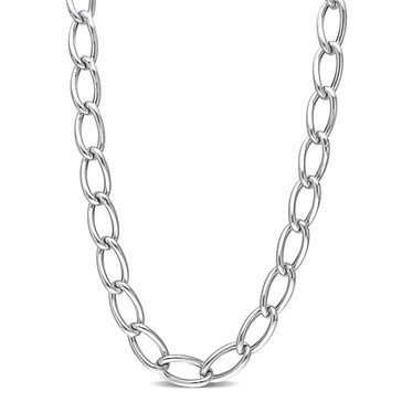 Sofia B. Sterling Silver Hollow Link Chain Necklace