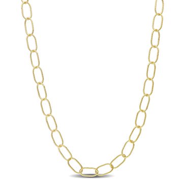Sofia B. 18K Yellow Gold Plated Sterling Silver Twisted Rolo Chain Necklace