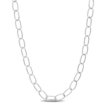 Sofia B. Sterling Silver Twisted Rolo Chain Necklace