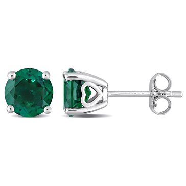 Sofia B. 2 1/3 cttw Created Emerald Solitaire Stud Earrings