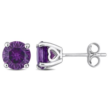 Sofia B. 3 1/5 cttw Simulated Alexandrite Solitaire Stud Earrings