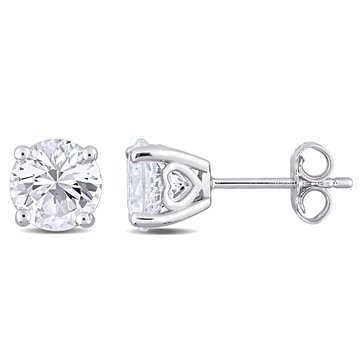 Sofia B. 3 1/4 cttw Created White Sapphire Solitaire Stud Earrings