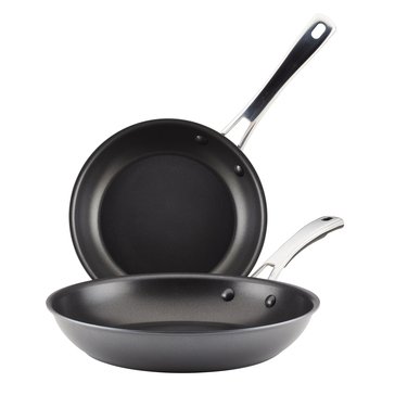 Rachael Ray Cook + Create Hard Anodized Twin Pack Skillets