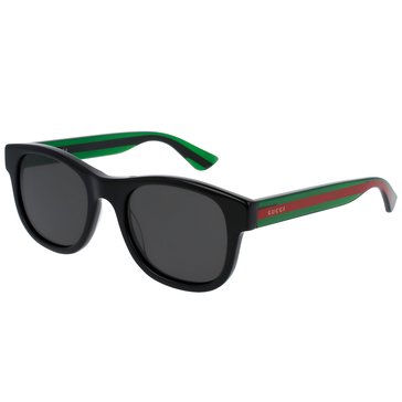 Gucci Men's GG0003SN Rectangular GG Web Polarized Sunglasses