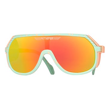 Pit Viper Unisex Peaches and Green Grand Prix Sunglasses