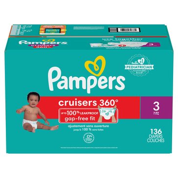 Pampers Cruisers 360 Diapers Size 3 , 136-count