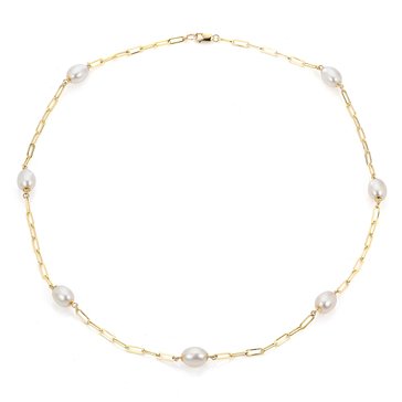 Imperial Cultured Freshwater Pearl Paperclip Link Necklace