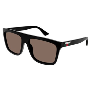 Gucci Men's GG0748S Oversized Rectangular Polarized Sunglasses