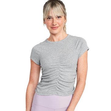 Old Navy Women's Ultralite Rib Ruched Front Tee
