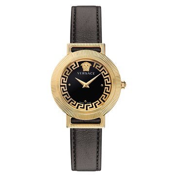 Versace Womens Greca Chic Leather Watch