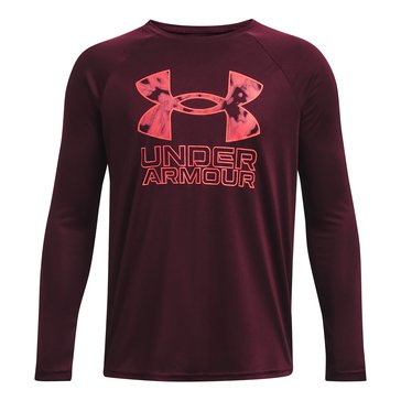 Under Armour Big Boys Tech Hybrid Print Fill Long Sleeve Tee