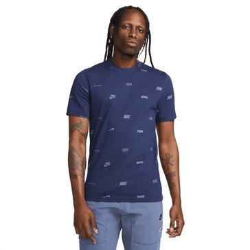 Nike Men's Sportswear Club AOP Short Sleeve Tee