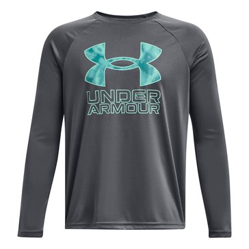 Under Armour Big Boys' Tech Hybrid Long Sleeve Tee