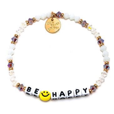 Little Words Project Be Happy Beaded Stretch Bracelet