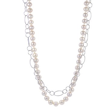 Imperial Cultured Pearl Double Link Necklace