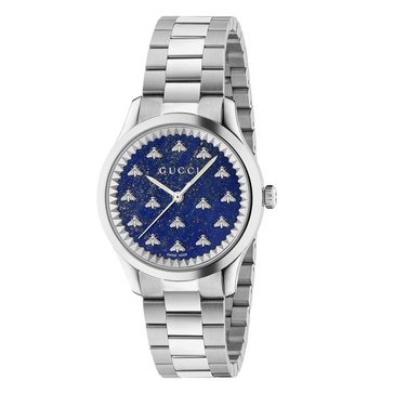Gucci Women's Lapis Stone Dial With Bees Bracelet Watch