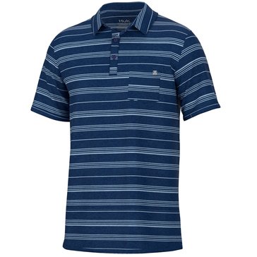 Huk Men's Waypoint Twin Lakes Short Sleeve Striped Polo