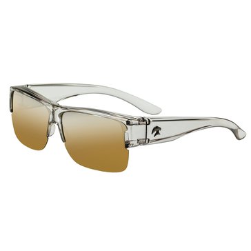 Eagle Eyes Unisex Fiton Mirrored Semi Rimless Polarized Sunglasses
