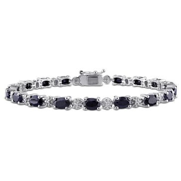 Sofia B. 11 1/6 cttw Black Sapphire & Diamond Accent Bracelet