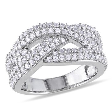 Sofia B. 1 1/4 cttw Created White Sapphire Braided Ring