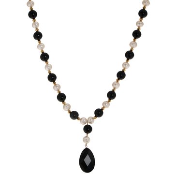 Imperial Freshwater Pearl and Onyx Necklace