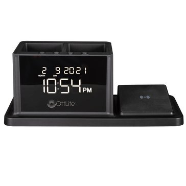 OttLite Organizer with Wireless Charging Clock