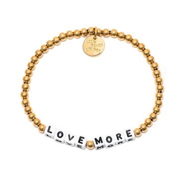 Little Words Project Love More Waterproof Gold Bracelet
