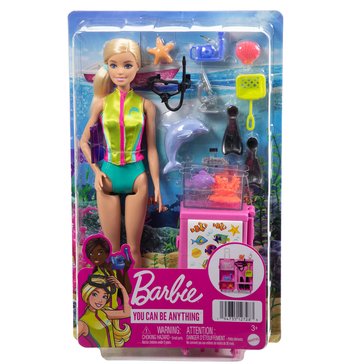 Barbie Careers Marine Biologist Doll Blonde Mobile Lab