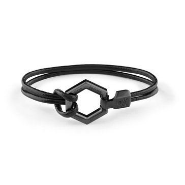 Philipp Plein Men's Hexagon Calf Leather Bracelet