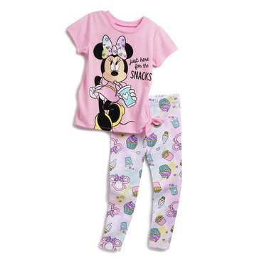 Disney Baby Girls Minnie Mouse Short Sleeve Legging Set