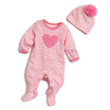 Wanderling Baby Girls Coverall with Pom Hat