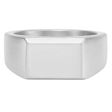Fossil Men's All Stacked Up Stainless Steel Signet Ring