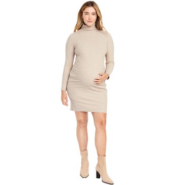 Old Navy Maternity Long Sleeve Fitted Mock Neck Mini Dress